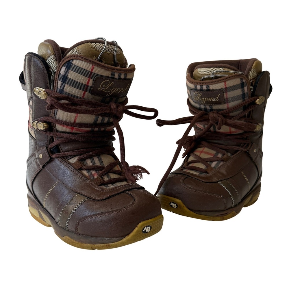 Northwave Women's Legend Lady Brown Plaid Snowboard Boots Size 6 Outdoor Winter